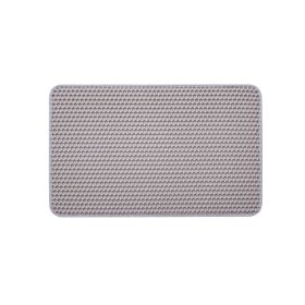Cat Litter Mat, 24 x 15 in, Double-Layer Litter Box Mat, Non-Slip & Urine-Proof Litter-Trapping Mats for Indoor Cats, Honeycomb Design, Soft on P