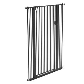 Extra Tall Pet Gate for Cats, 29-41 in Adjustable Width, 56 in High Dog Gate, with Pressure Mount Kit and Wall Mount Kit, 1.3 in Narrow Bar Spaci (Default: Default)
